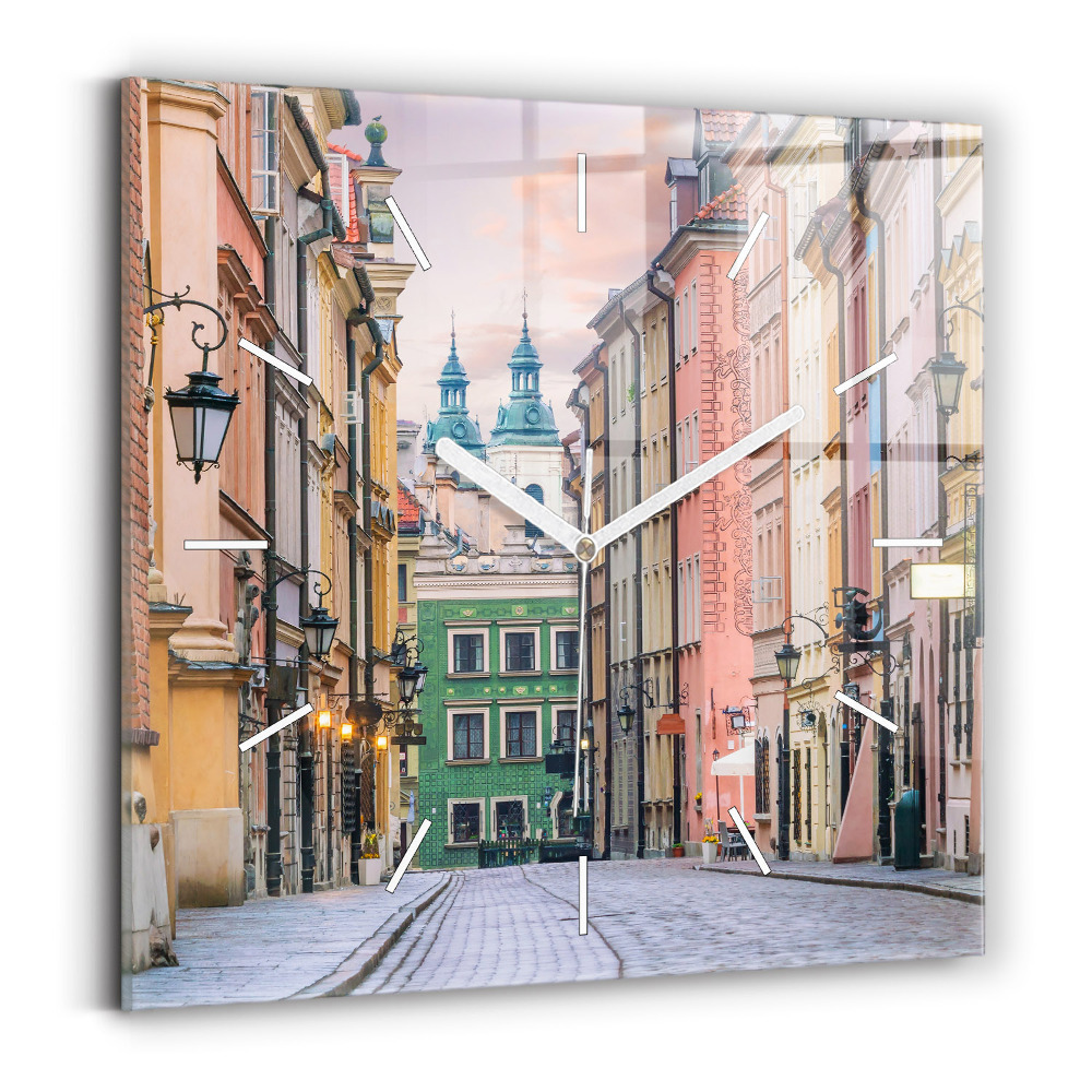 Szögletes fali üvegóra 30x30 Óváros Varsóban