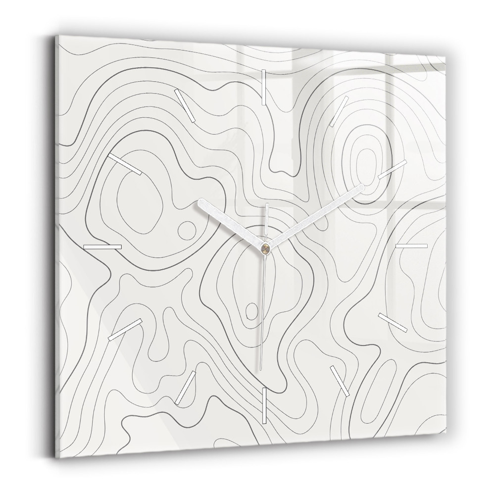 Négyzet alakú üvegóra 30x30 Absztrakciós foltok