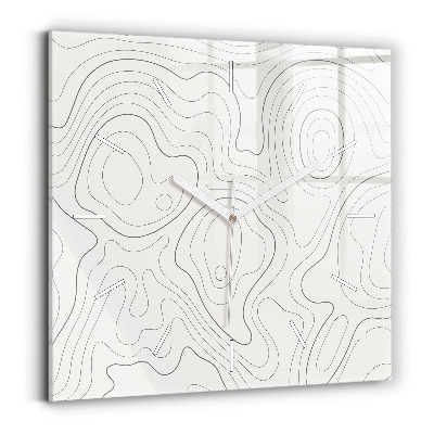 Négyzet alakú üvegóra 30x30 Absztrakciós foltok