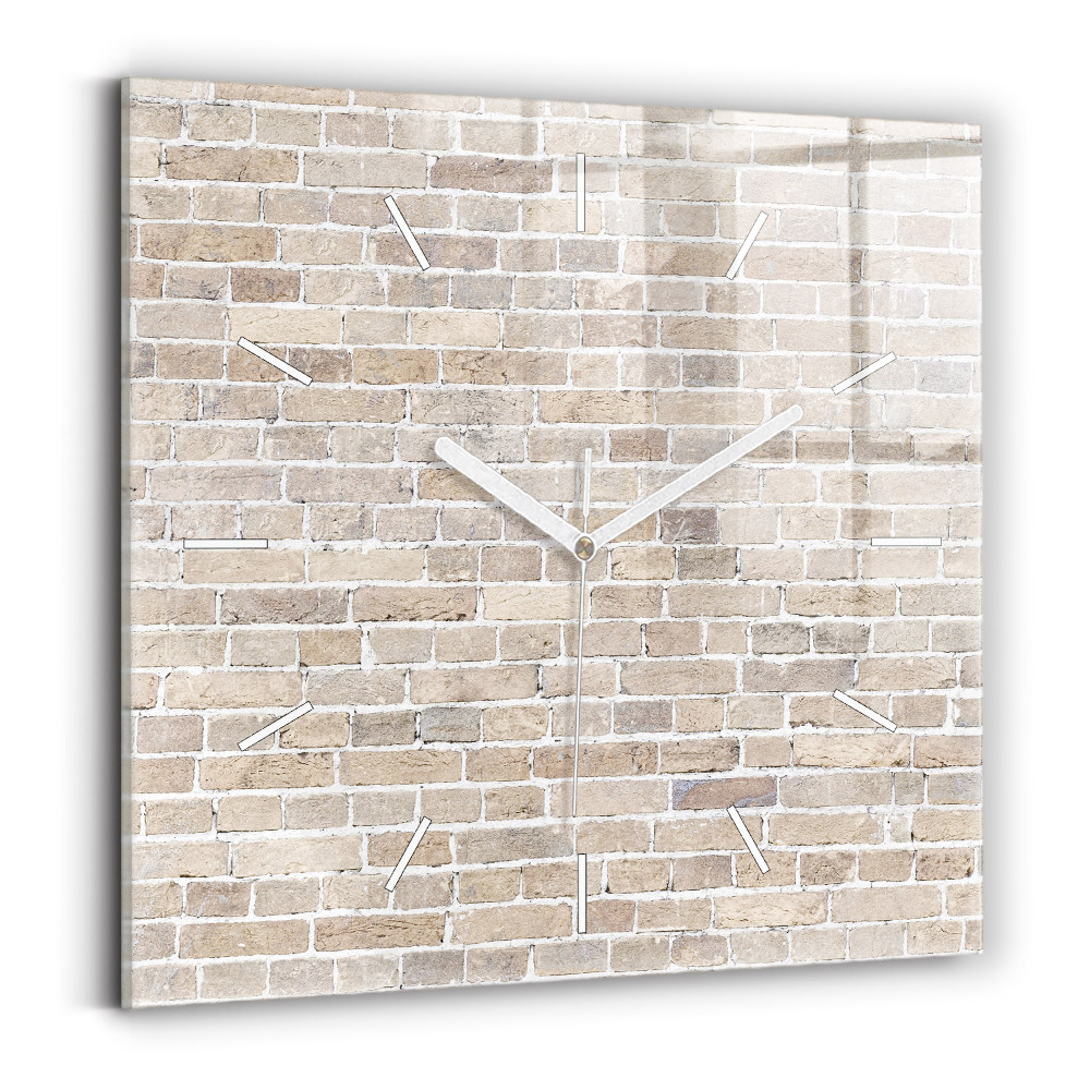 Négyzet alakú üvegóra 30x30 Téglafal