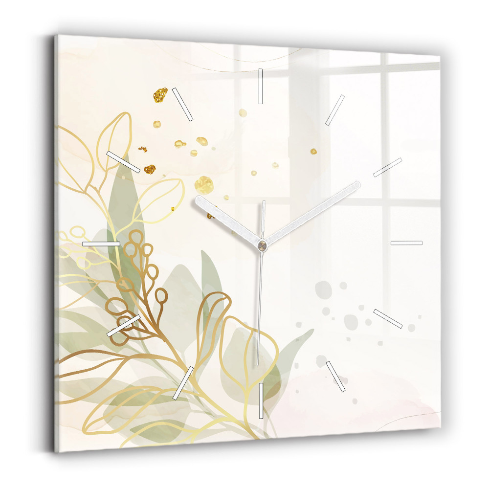 Négyzetes üvegóra 30x30 Pasztell absztrakció