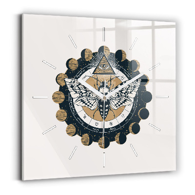 Szögletes üvegóra 30x30 Holdfázisok és a szem
