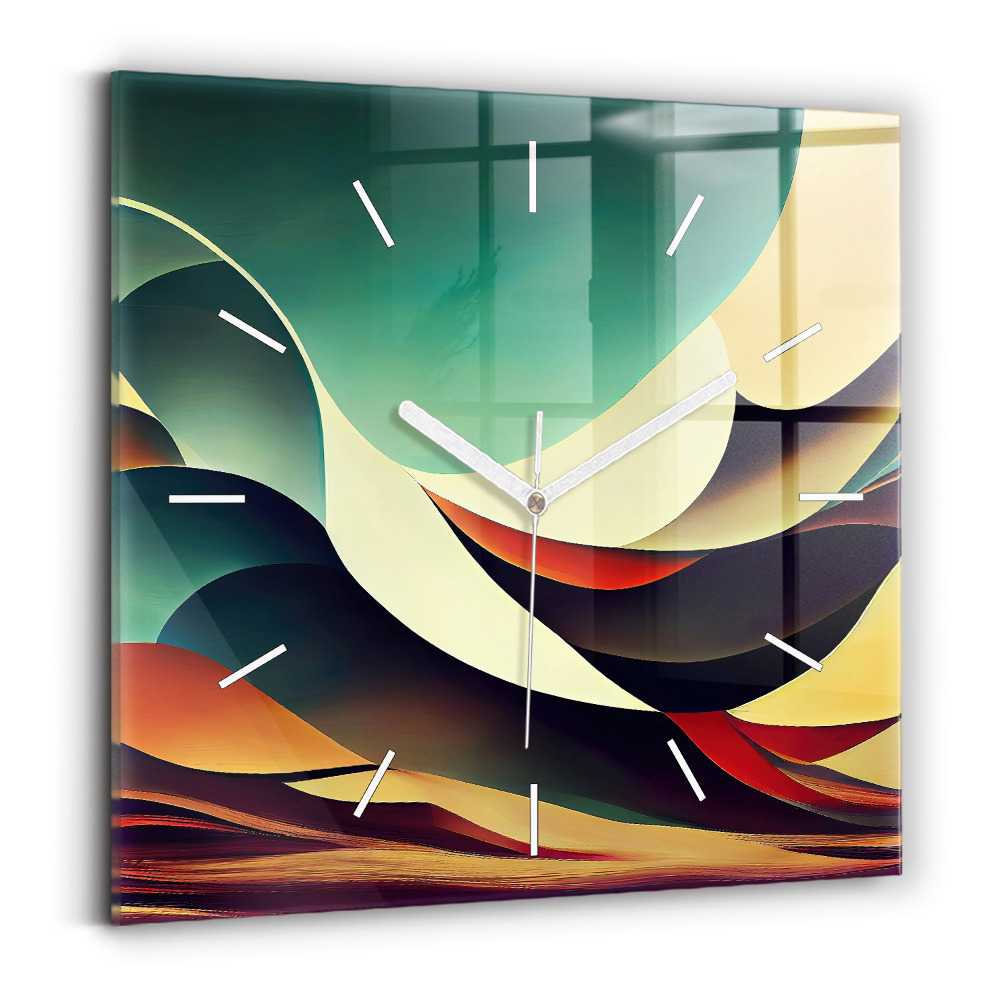 Szögletes üvegóra 30x30 Absztrakt vonalak háttér