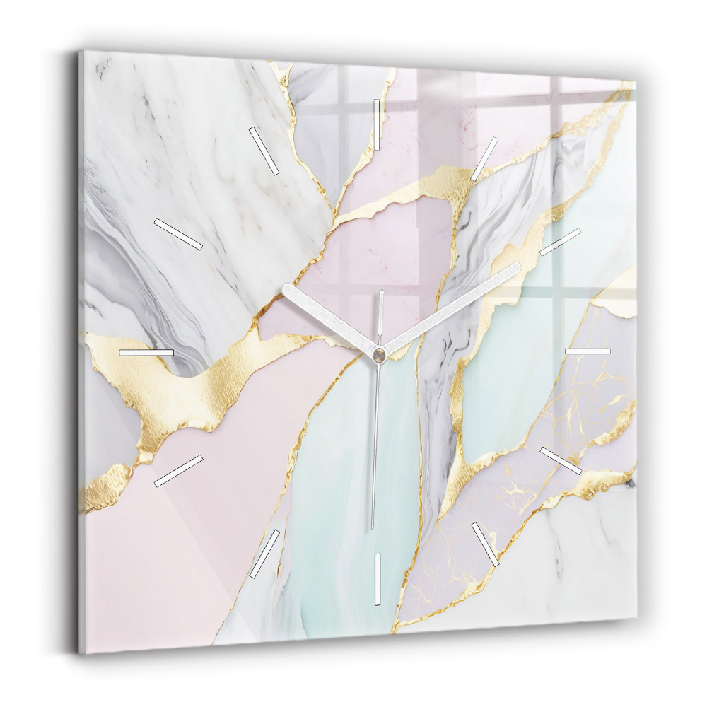 Négyzet alakú üvegóra 30x30 Márvány minta