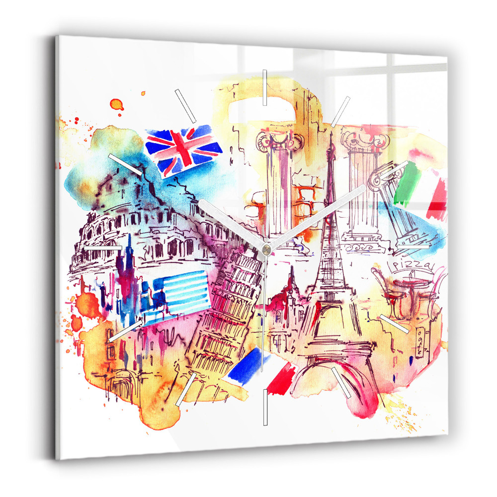 Négyzet alakú üvegóra 30x30 A világ vonzó országai