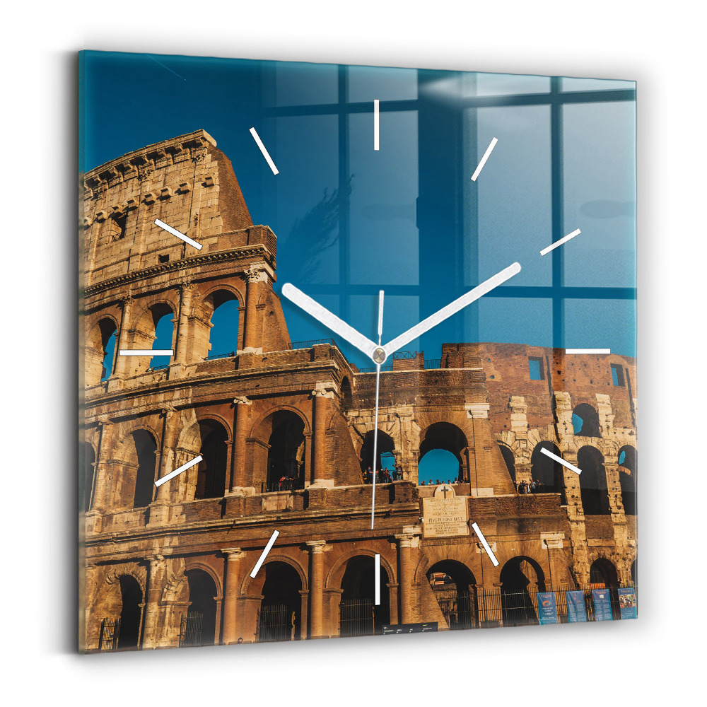 Szögletes üvegóra 30x30 Colosseum Olaszországban