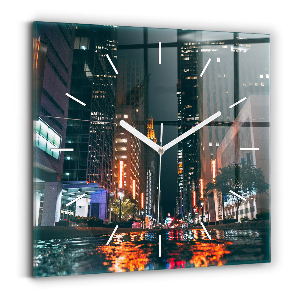 Szögletes üvegóra 30x30 Hilton Hotel Houstonban