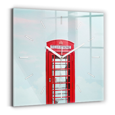 Négyzet alakú üvegóra 30x30 telefonfülke