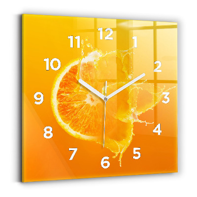 Szögletes üvegóra 30x30 narancs