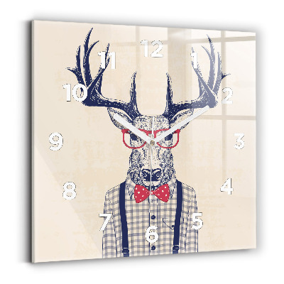 Szögletes üvegóra 30x30 Szarvas ingben