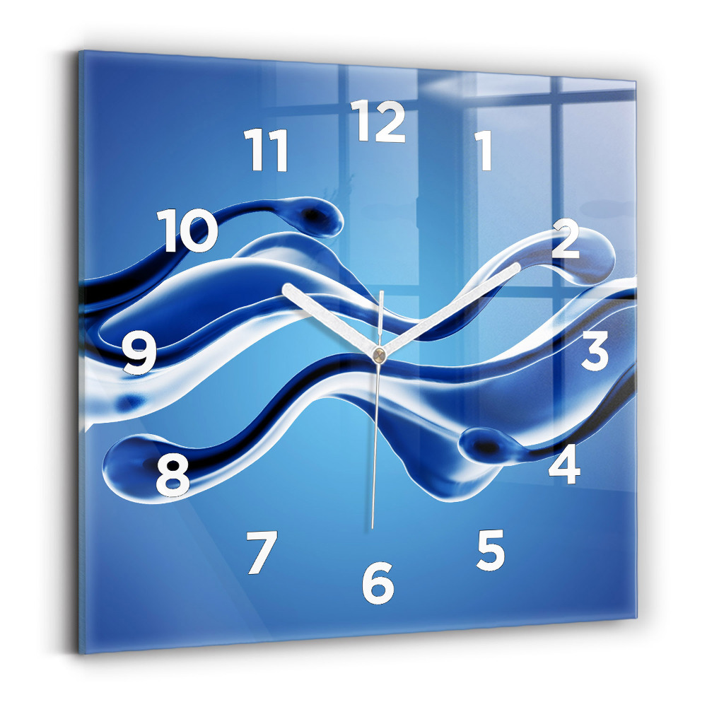 Szögletes fali üvegóra 30x30 Folyadék absztrakció