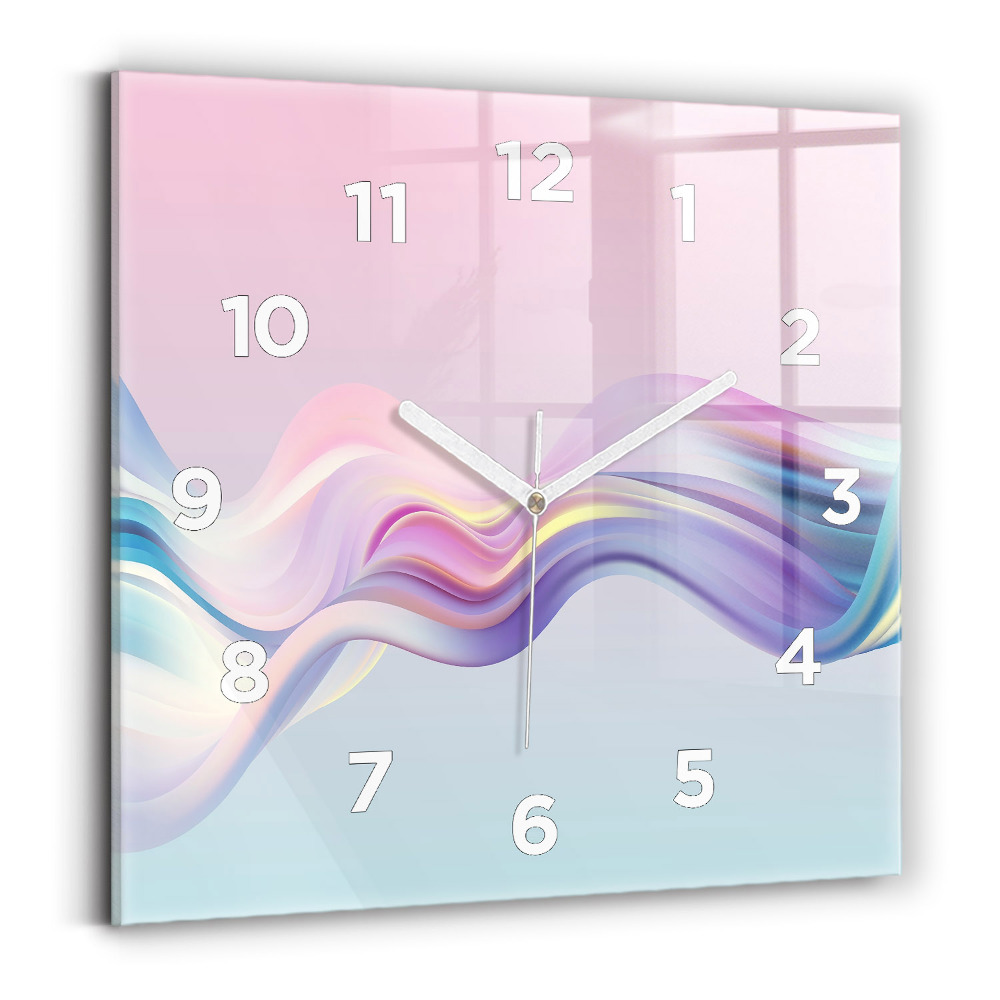 Négyzet alakú üvegóra 30x30 Pasztell hullám absztrakció