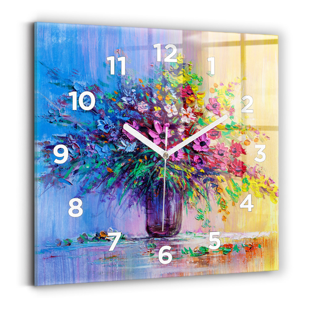 Négyzet alakú üvegóra 30x30 Virágok egy vázában