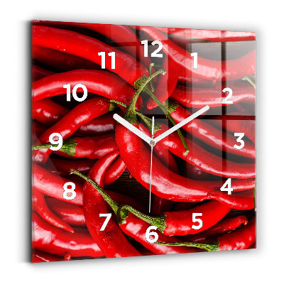 Négyzetes üvegóra 30x30 Csípőspaprika