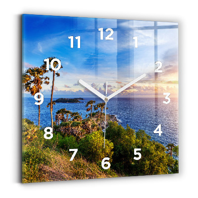 Szögletes üvegóra 30x30 Phuket Thaiföldön