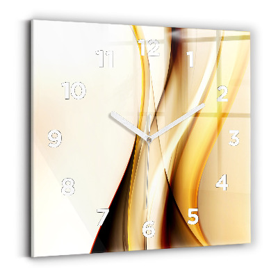 Négyzet alakú üvegóra 30x30 Hullám absztrakció