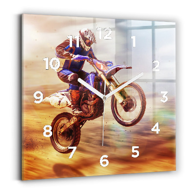 Szögletes fali üvegóra 30x30 Enduro Motocross