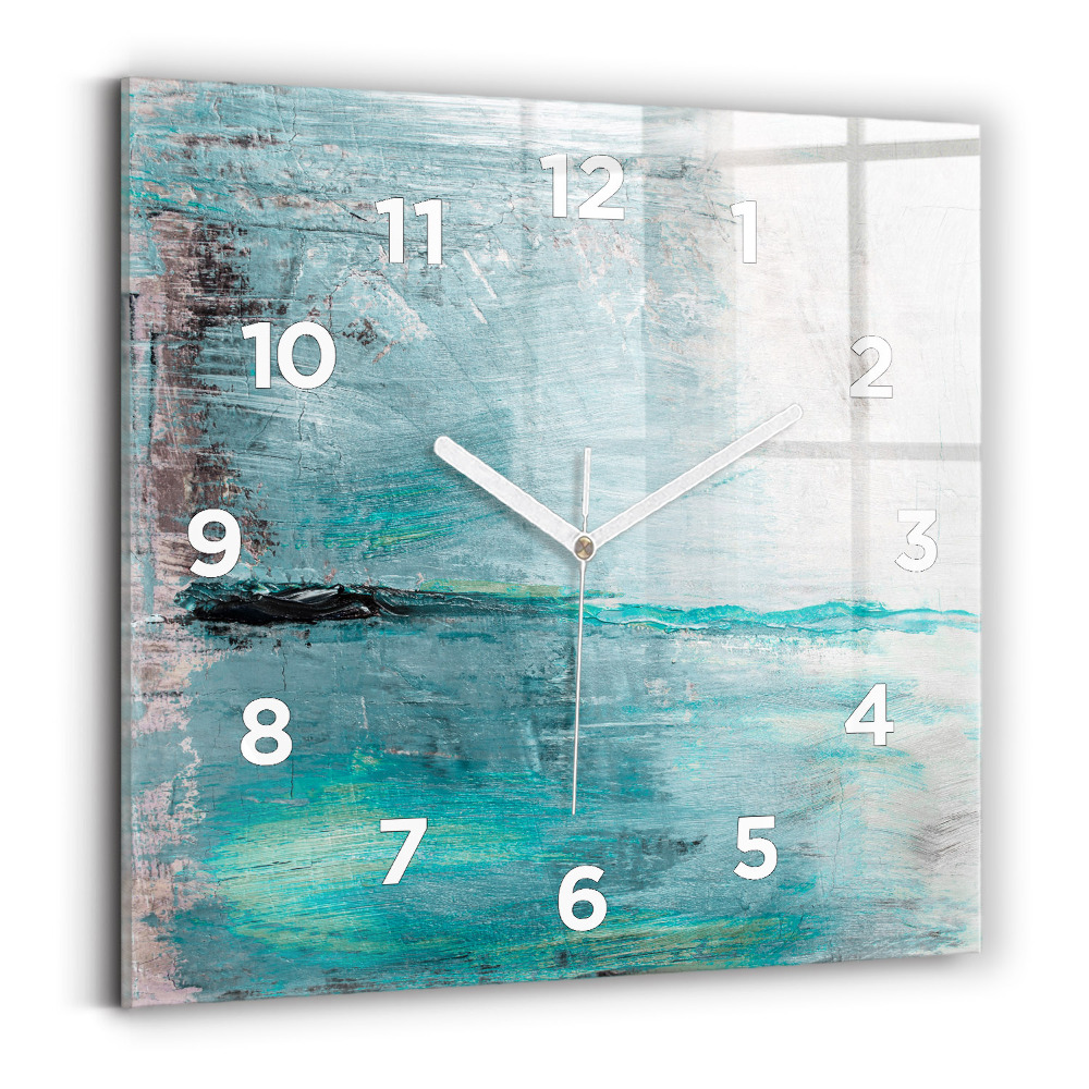 Szögletes üvegóra 30x30 Olaj textúra absztrakció