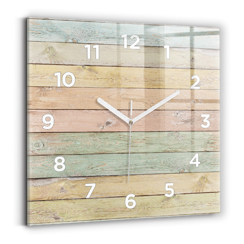 Szögletes üvegóra 30x30 Színes táblák