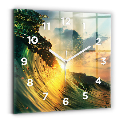 Szögletes fali üvegóra 30x30 Sunset Waves Perspektíva