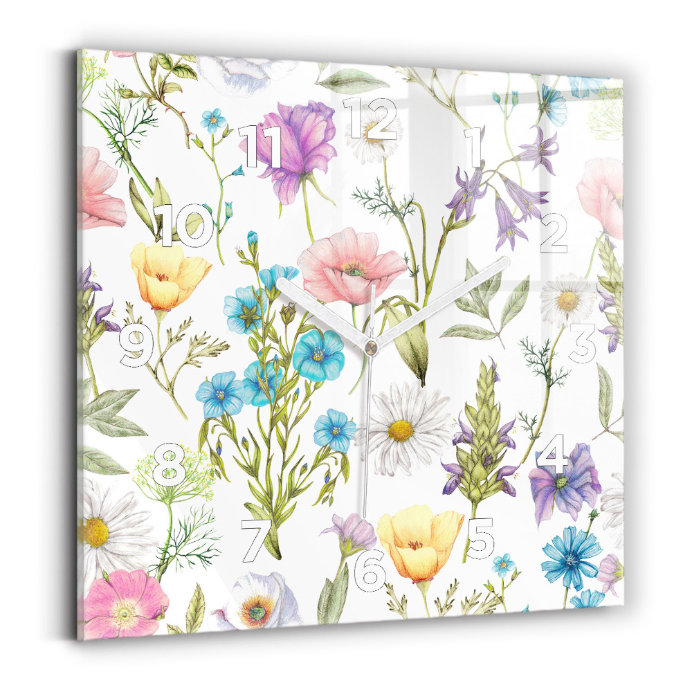 Szögletes üvegóra 30x30 Virág elrendezés