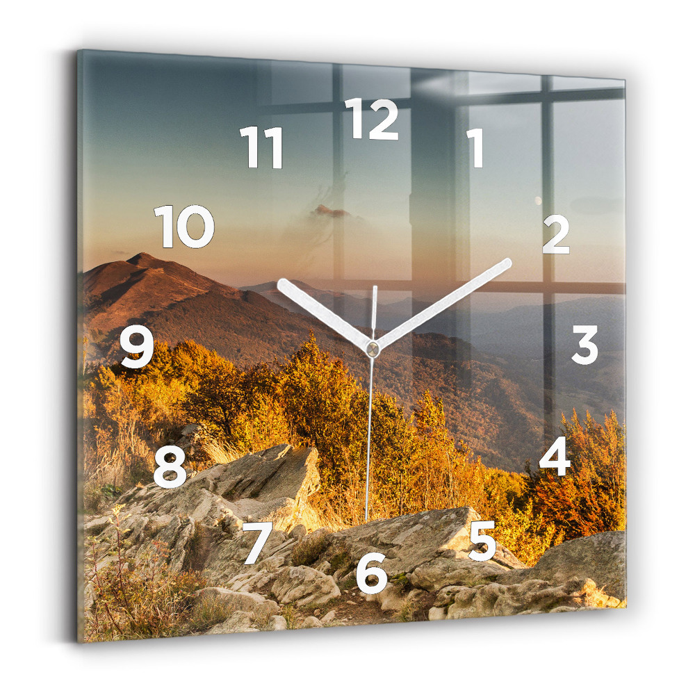 Négyzetes üvegóra 30x30 Bieszczady-hegység