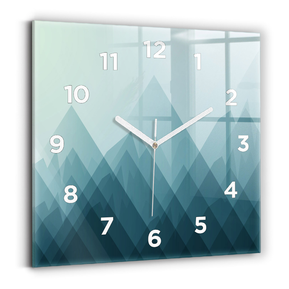 Szögletes fali üvegóra 30x30 Geometriai figurák