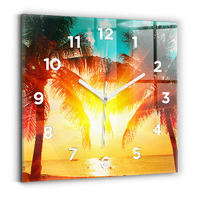 Négyzet alakú üvegóra 30x30 Nyaralás Pihenés Nyár