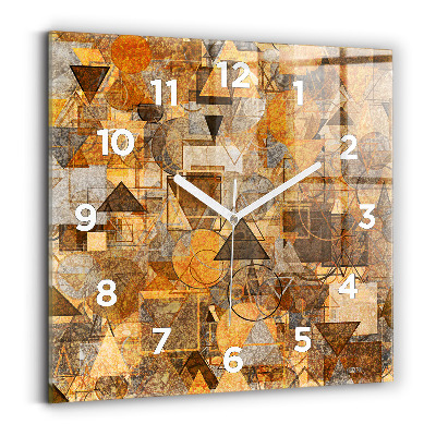 Szögletes üvegóra 30x30 Geometriai formák