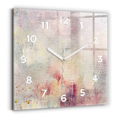 Négyzet alakú üvegóra 30x30 Festett absztrakció