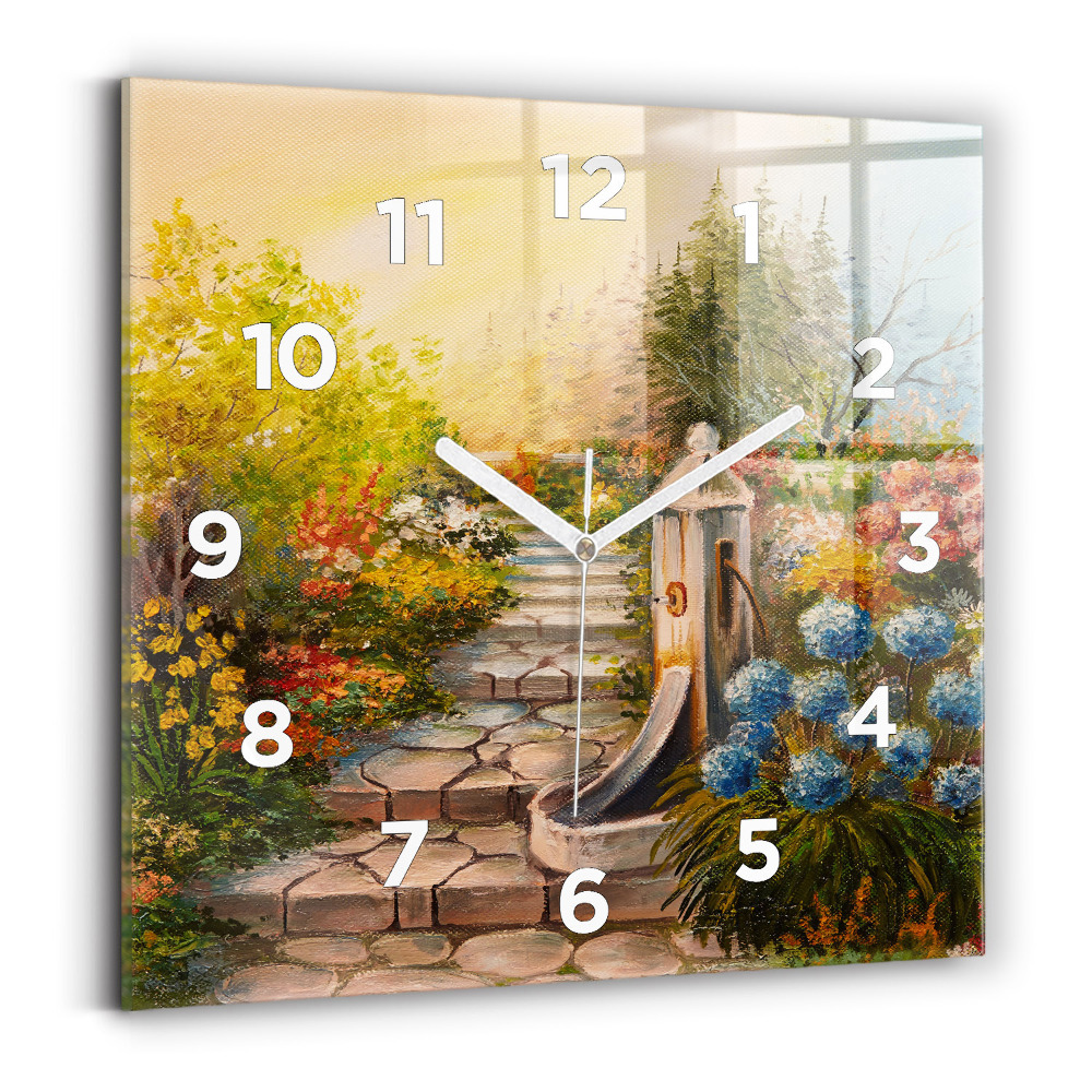 Szögletes fali üvegóra 30x30 Olaj összetétele az erdőben