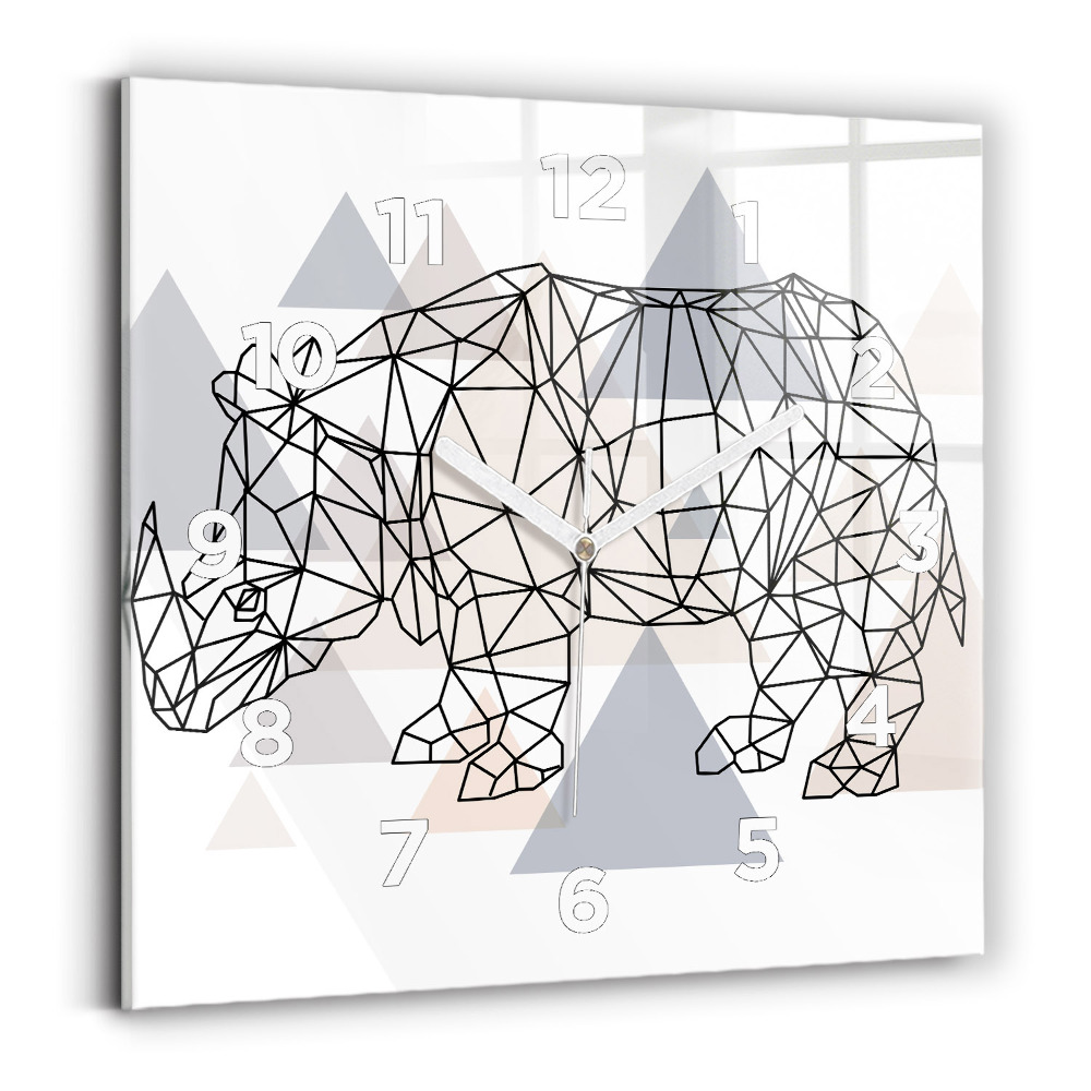 Szögletes fali üvegóra 30x30 Geometrikus minta