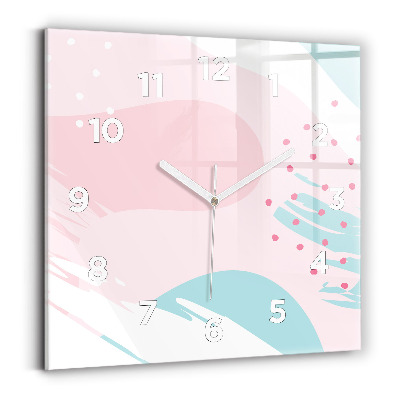 Négyzet alakú üvegóra 30x30 Pasztell absztrakció