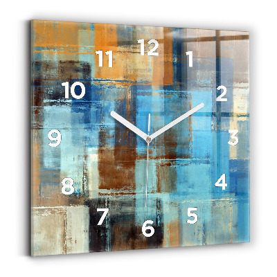 Négyzetes üvegóra 30x30 Színes háttér - absztrakció