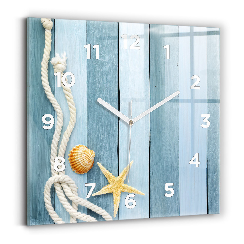 Szögletes fali üvegóra 30x30 Csíkos deszkák és csokornyakkendő