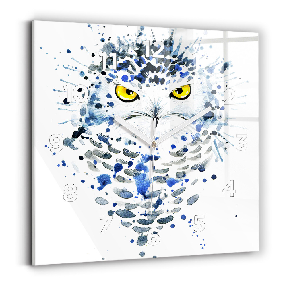 Négyzet alakú üvegóra 30x30 Bagoly pillantást