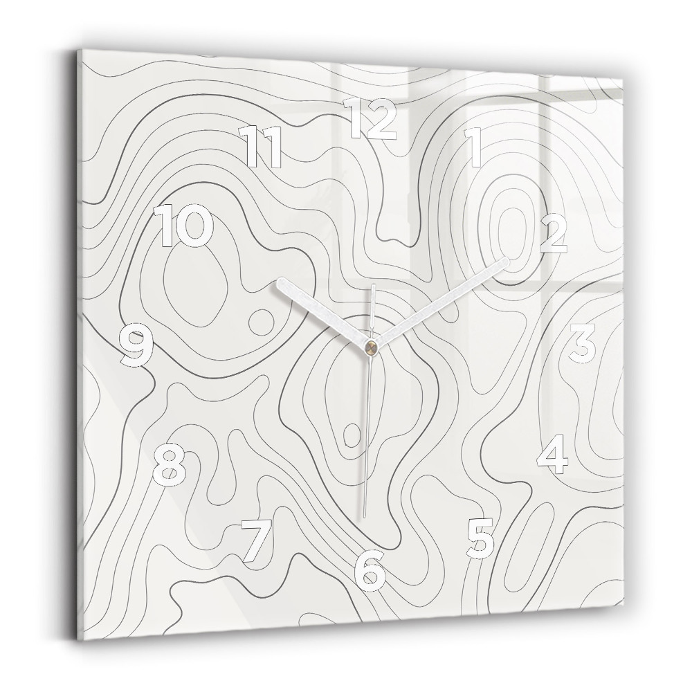 Négyzet alakú üvegóra 30x30 Absztrakciós foltok