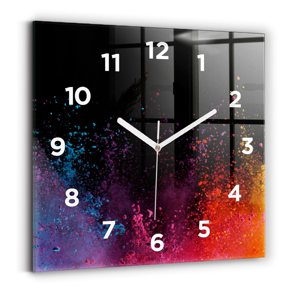 Szögletes fali üvegóra 30x30 A színek robbanása