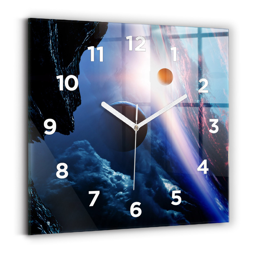 Szögletes fali üvegóra 30x30 Nagy galaxis