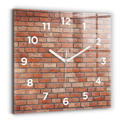 Szögletes üvegóra 30x30 Téglafal