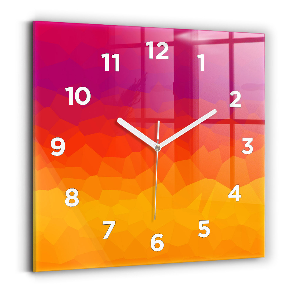 Szögletes fali üvegóra 30x30 Színes absztrakció