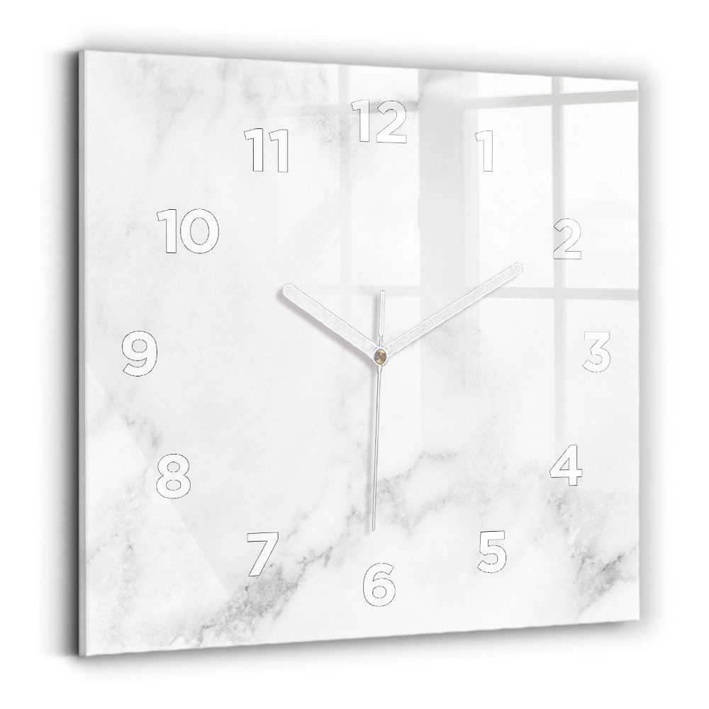 Szögletes fali üvegóra 30x30 Elegáns márvány