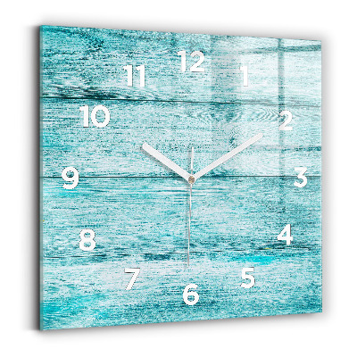 Négyzet alakú üvegóra 30x30 Kék régi fa