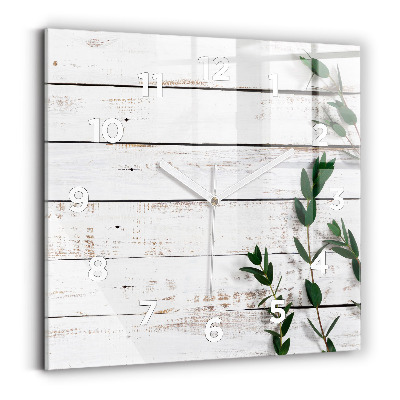 Szögletes üvegóra 30x30 Fából készült világító táblák