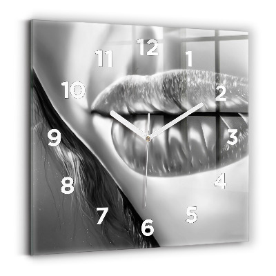 Négyzetes üvegóra 30x30 Női száj