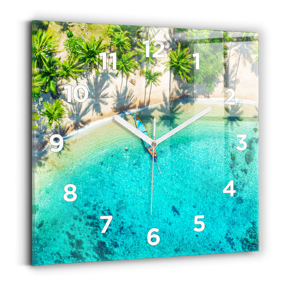 Szögletes fali üvegóra 30x30 Koh Tao trópusi tengerpart