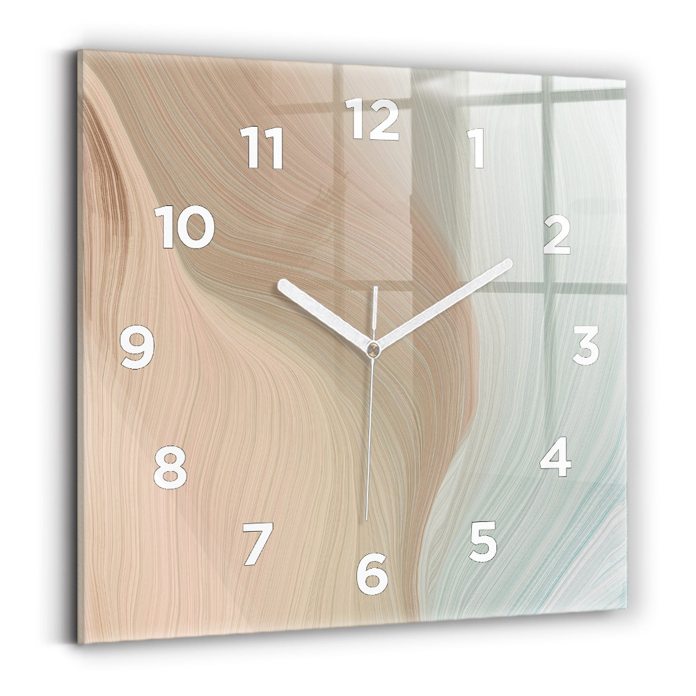 Négyzet alakú üvegóra 30x30 Hullám absztrakció