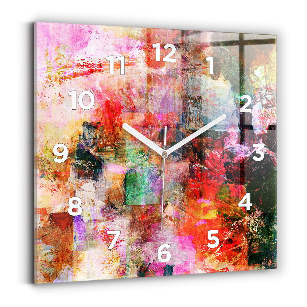 Szögletes üvegóra 30x30 Absztrakt kompozíció