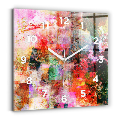 Szögletes üvegóra 30x30 Absztrakt kompozíció