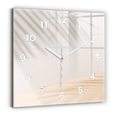 Szögletes üvegóra 30x30 Krémes absztrakció